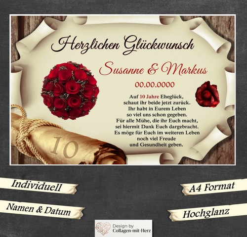 Jahre rosenhochzeit - 10,