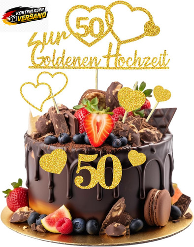 Stück tortendeko goldene - 7,