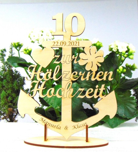 Hölzerne hochzeit anker - hölzerne,