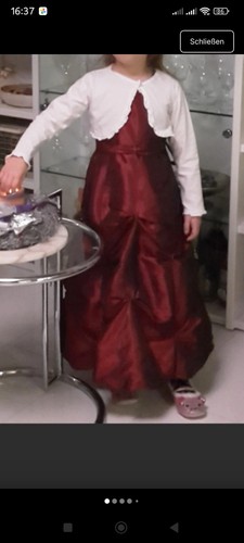 Festkleid volantkleid bordeaux - volantkleid,
