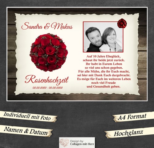 Urkunde rosenhochzeit 10 - rosenhochzeit,