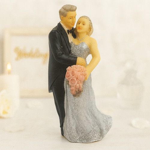 Dekofigur silberhochzeit - dekofigur,