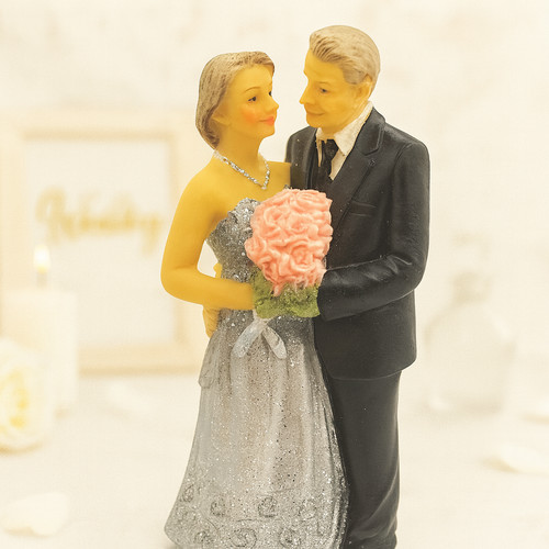 Dekofigur silberhochzeit - dekofigur,