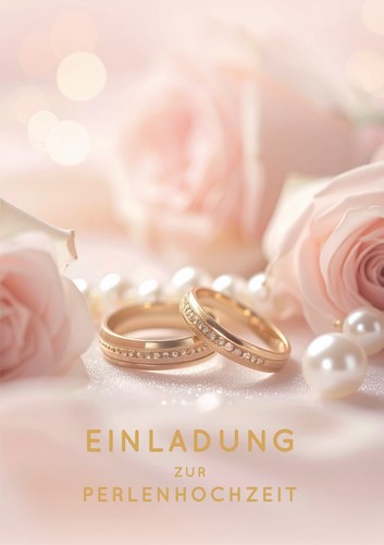 Einladung zur perlenhochzeit - zur,