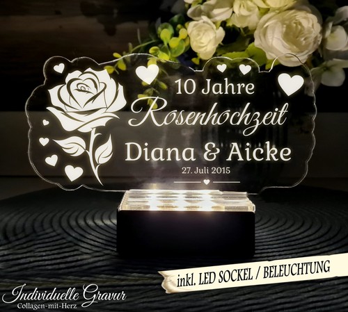 Gravur aufsteller 10 jahre - gravur,