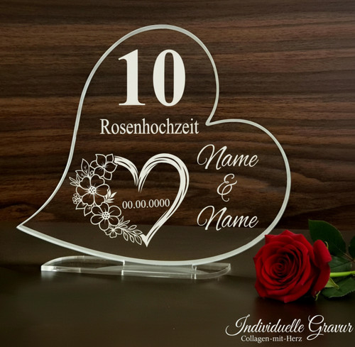 Gravur aufsteller rund - ❤❤,